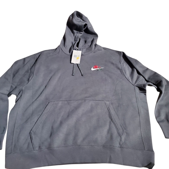 Nike Men's Charcoal Hoodie with Logo - Picture 1 of 3